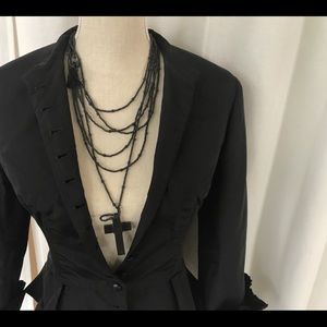 Gucci black bead necklace